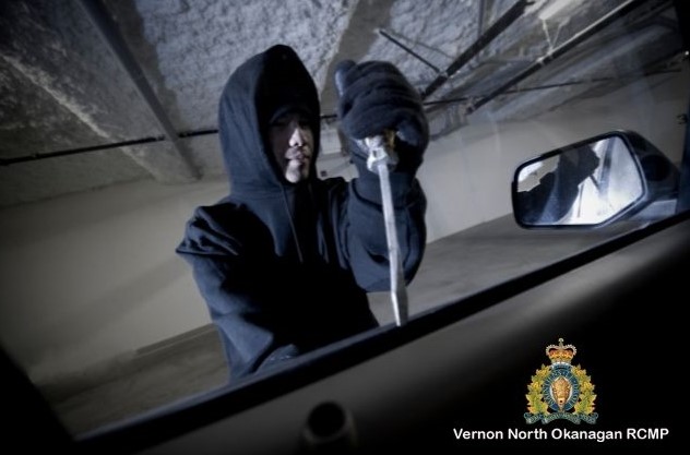 The Vernon North Okanagan RCMP say vehicle owners can deter auto crime by locking their cars, leaving behind nothing of value, and parking in well-lit areas.