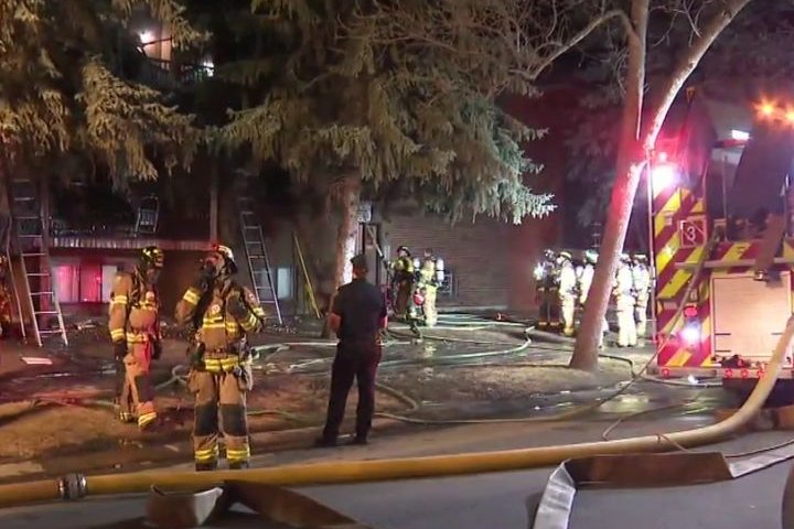 Fire at south Edmonton apartment building sends person to hospital