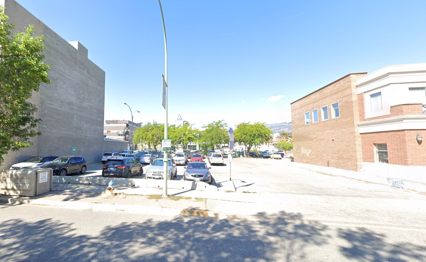 Kelowna parking lot up for development courtesy of BC Builds project