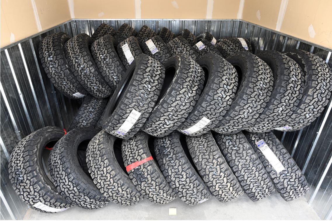 Saskatoon police said they found 48 tires with an estimate value of $24,000 in a storage locker and U-Haul on Tuesday. .