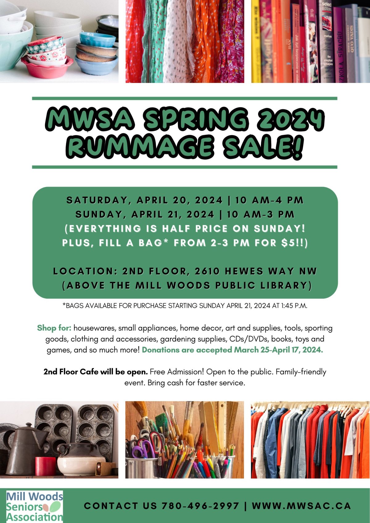 Mill Woods Seniors Association Spring Rummage Sale - image