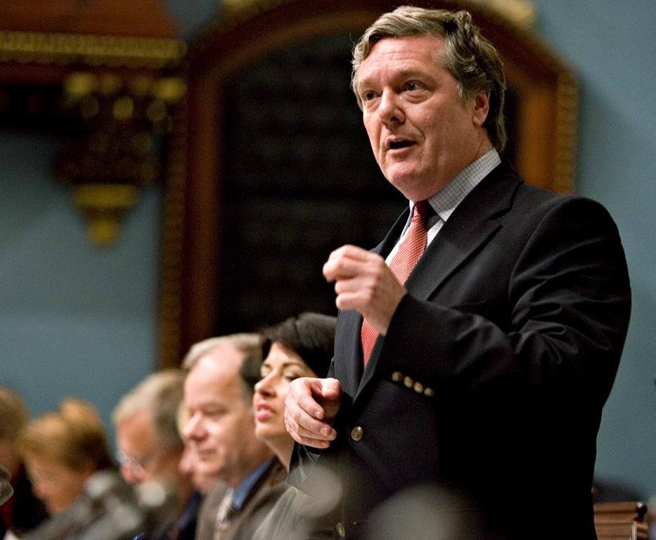 Former Quebec Liberal cabinet minister Benoît Pelletier has died in Mexico at age 64. Pelletier responds to opposition questions in this Thursday, Oct. 25, 2007, file photo. 