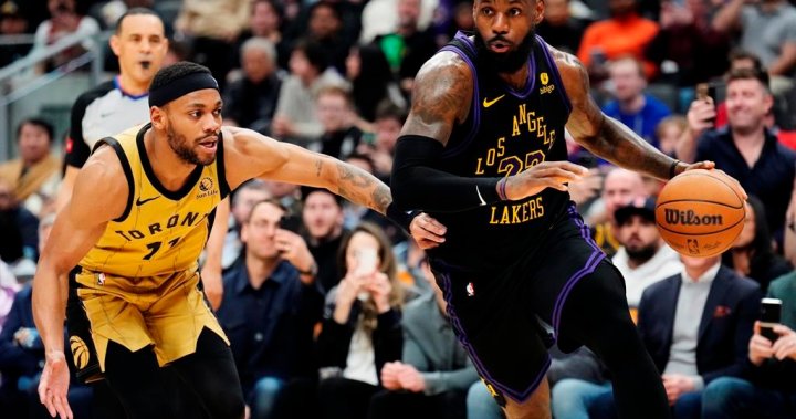 Russell leads Lakers past Raptors 128-111