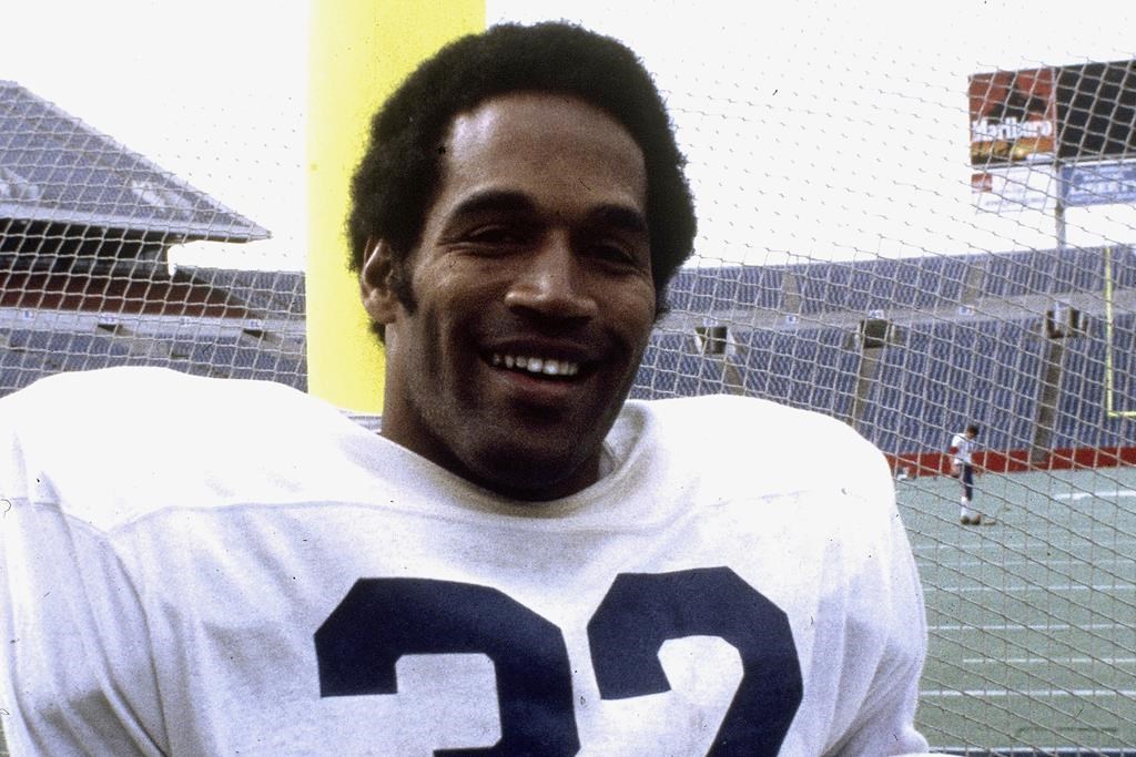 This 1977 file photo shows O.J. Simpson in his time playing for the Buffalo Bills.