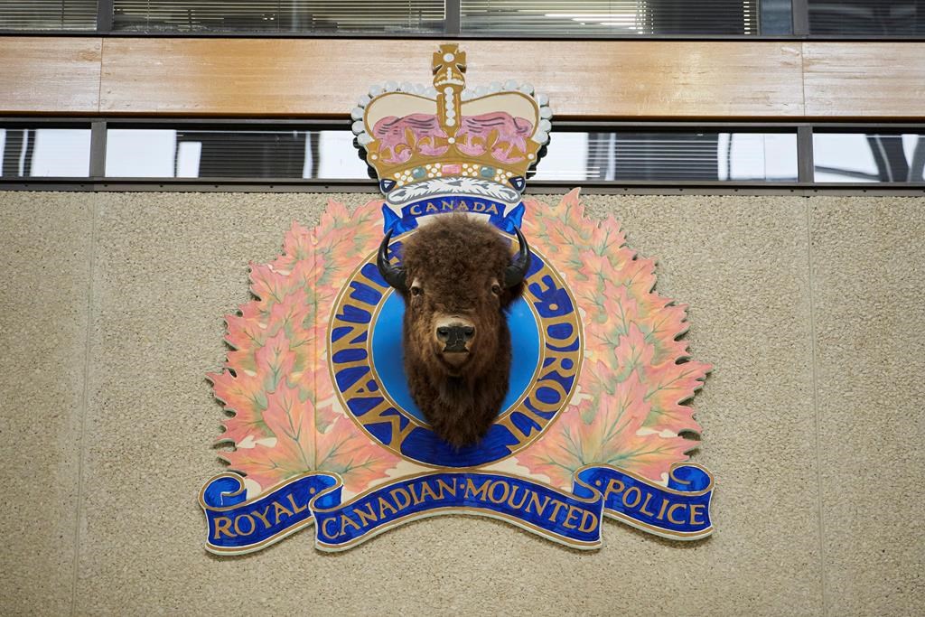 RCMP say a 27-year-old man has died after being shot by officers who were responding to a weapons complaint on a Manitoba First Nation. Manitoba RCMP Headquarters in Winnipeg, Monday, Jan. 29, 2024. 