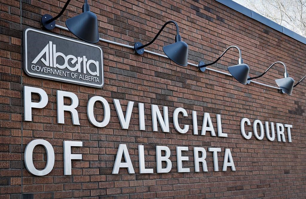 An Alberta Provincial courthouse is pictured in Didsbury, Alta., Monday, April 22, 2024.