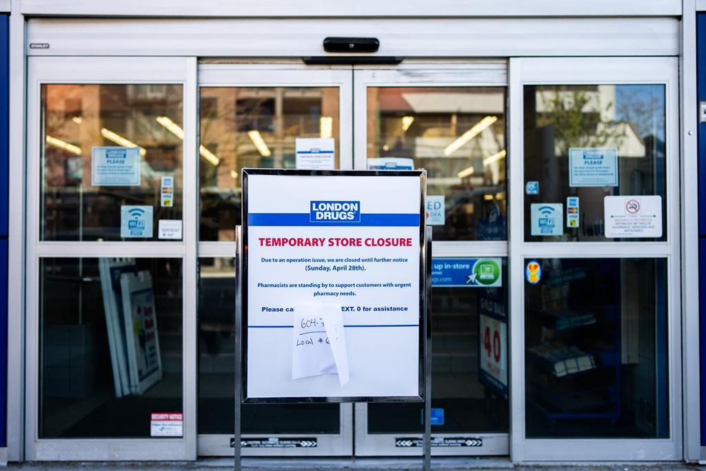 London Drugs remains closed for 4th day in B.C. due to cybersecurity
‘incident’