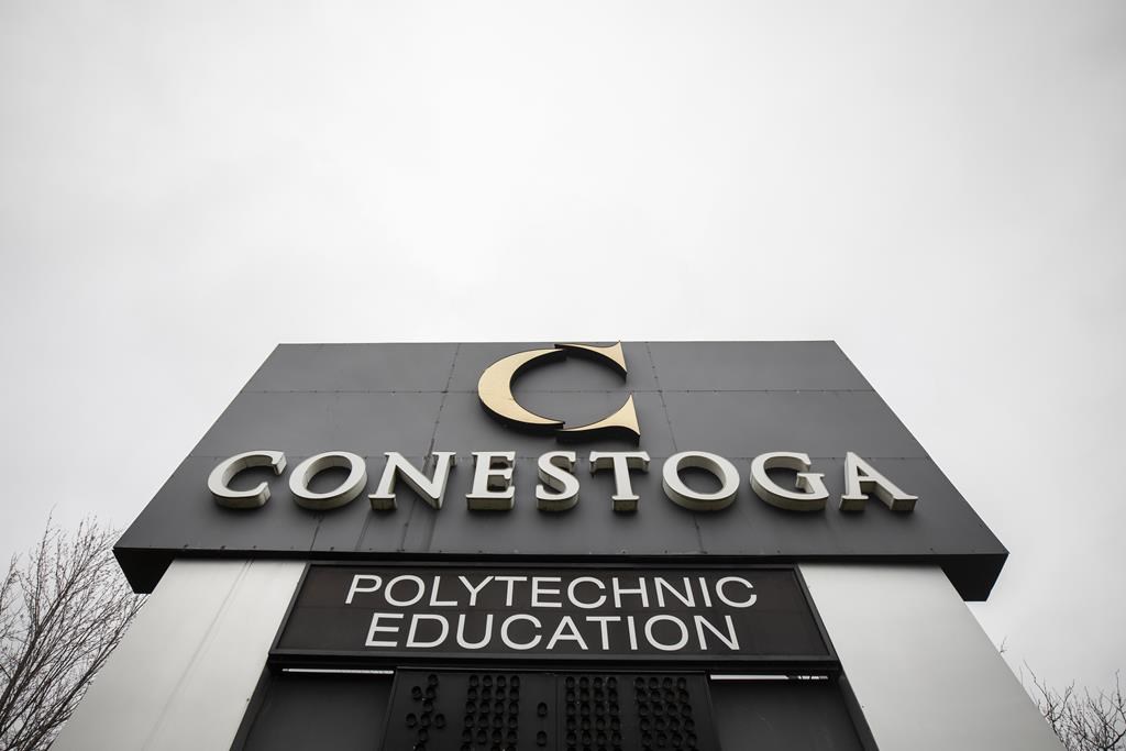 Conestoga College campus in Kitchener, Ont., Saturday, April 27, 2024.