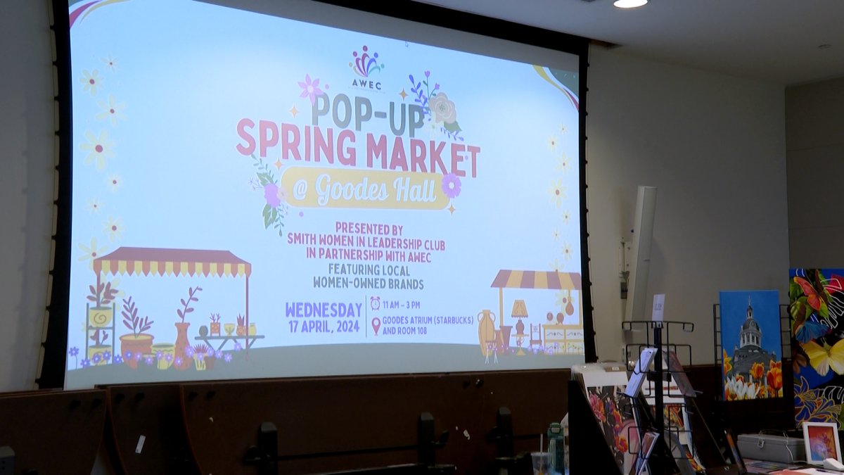 The Goodes Hall Spring Pop-Up market at Queen's University, on April 17, 2024, saw female entrepreneurs and artists selling their art to the public.