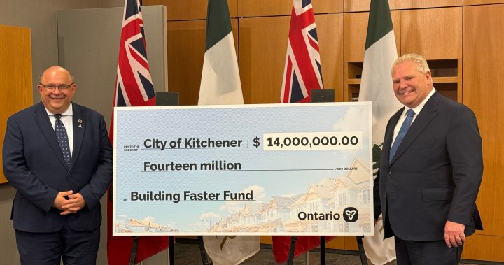 Кичънър получава 14 милиона долара от провинцията за постигане на жилищната си цел за 2023 г.