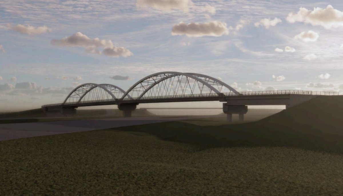 A rendering of the Capital Line LRT bridge over Anthony Henday Drive in south Edmonton.