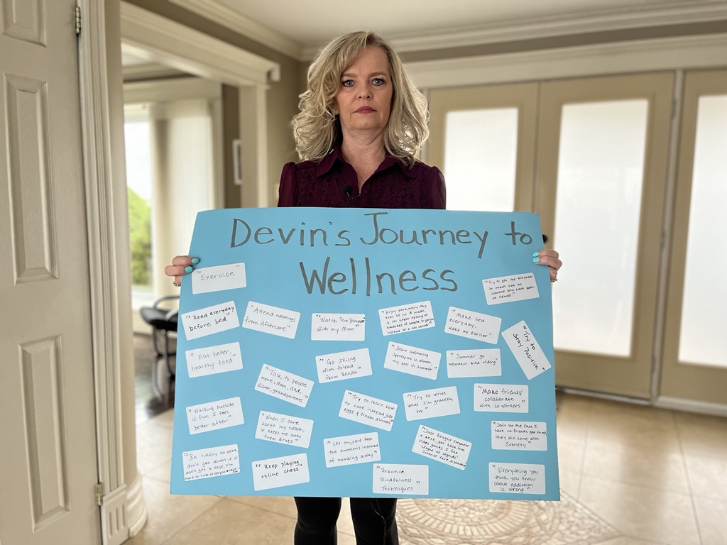 Christine Kidd has become an advocate for additions support after the death of her son, Devin.