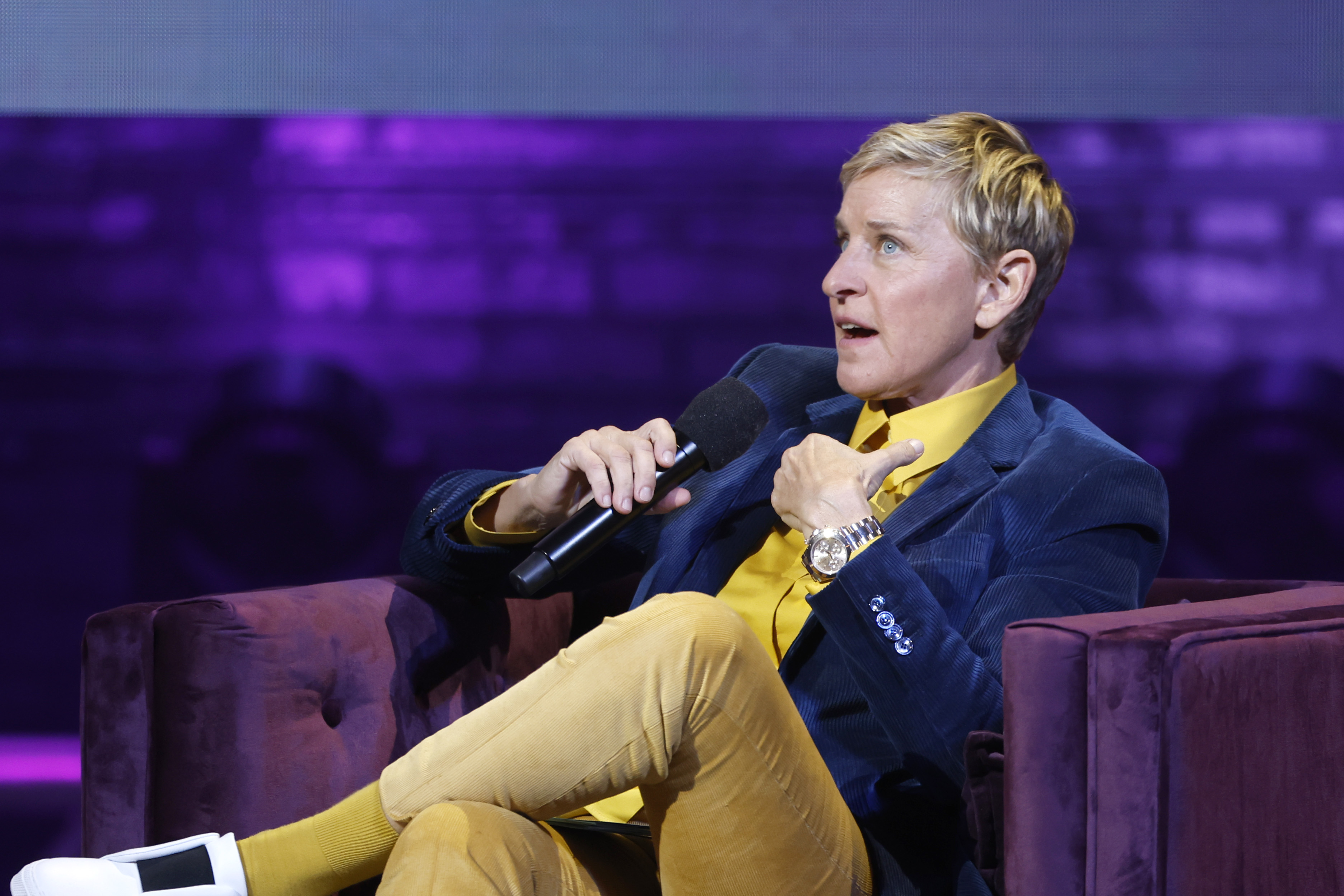 Ellen DeGeneres jokes she was ‘kicked out’ of show