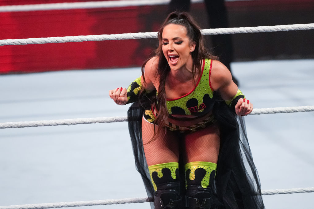 FILE - Chelsea Green is introduced during WWE Monday Night RAW at Toyota Center on March 11, 2024 in Houston, Texas. 