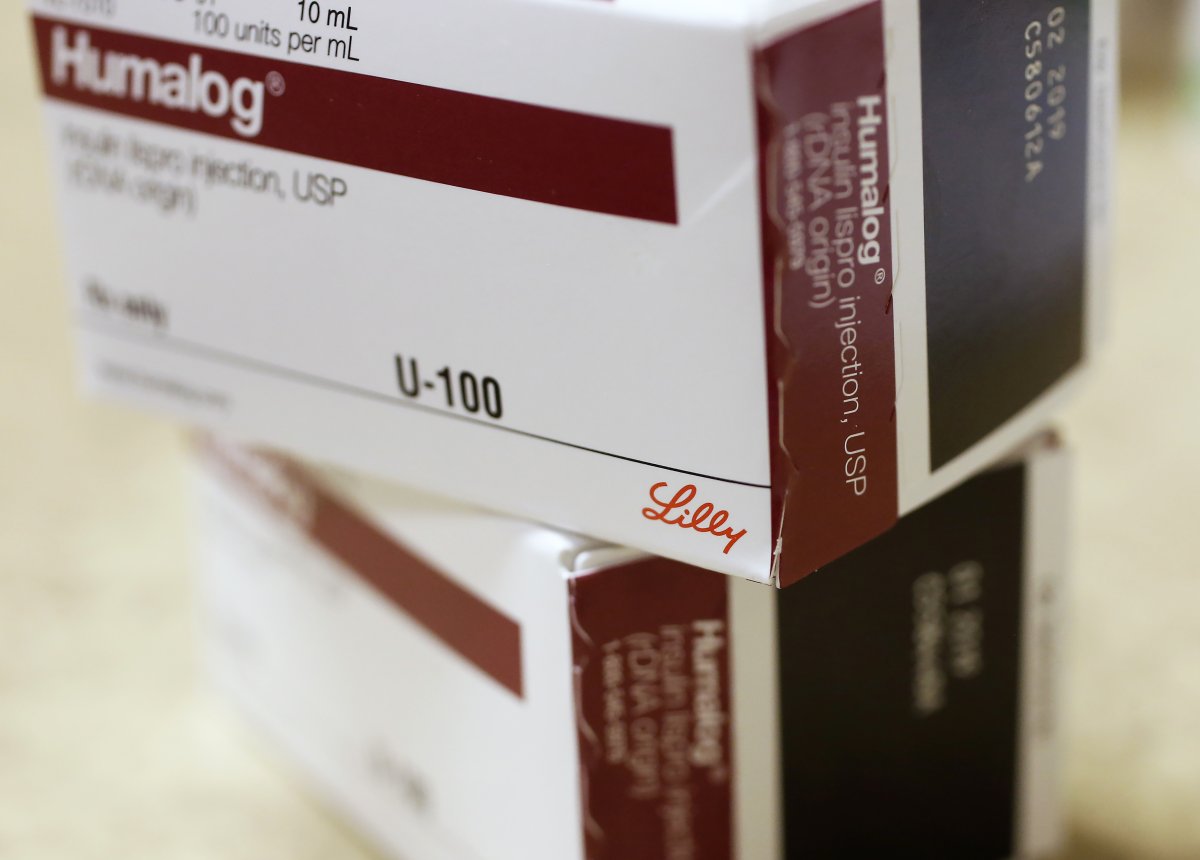 Boxes of Eli Lilly Humalog medication sit on a pharmacy shelf in Provo, Utah, U.S.