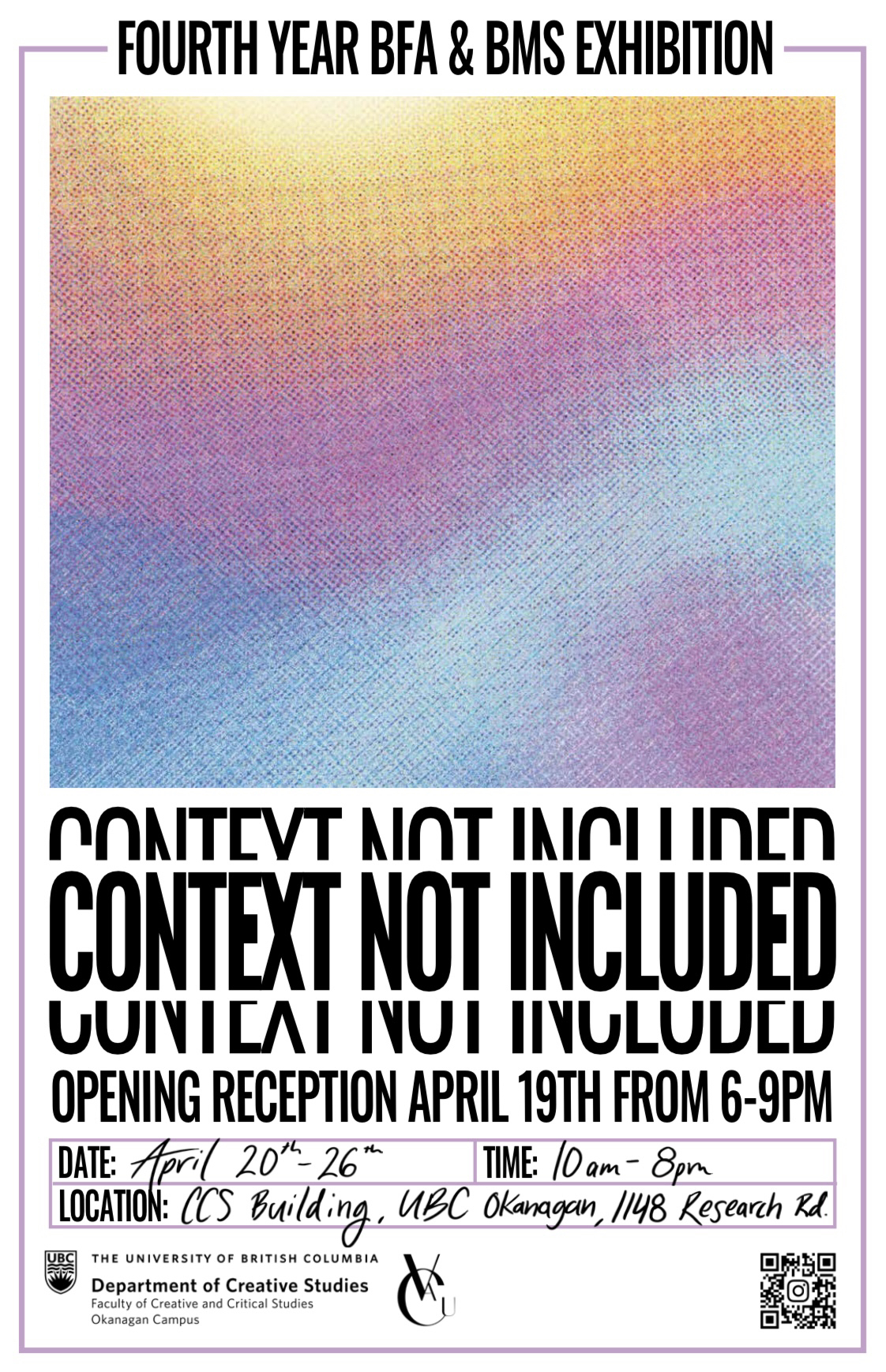 UBC Okanagan: Graduation exhibition, Context Not Included - image