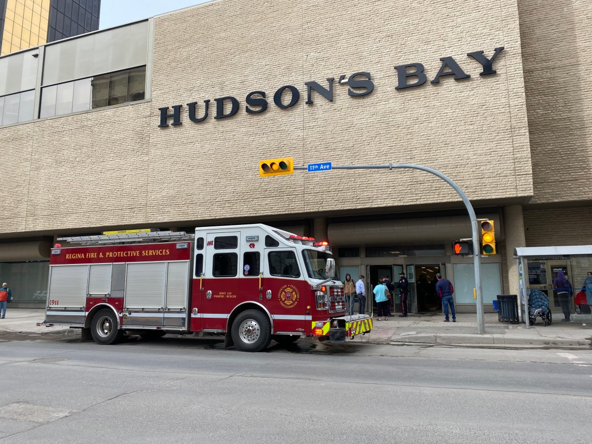 A rack of clothing was deliberately ignited in the Hudson Bay store at the Cornwall Centre yesterday after. A joint investigation is underway.