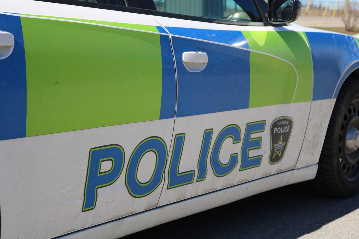 Barrie police car in Barrie, Ont. April 7, 2024.