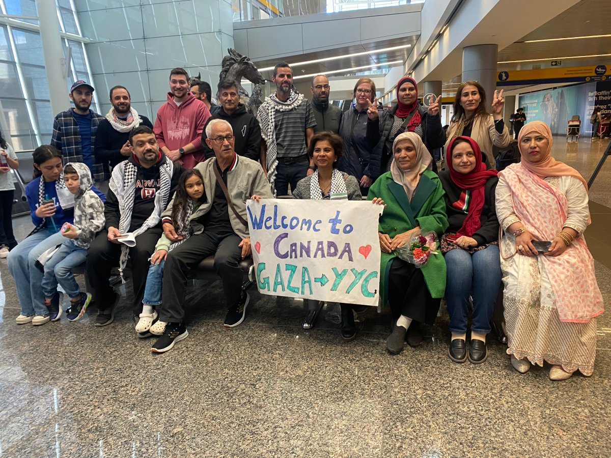Ossama Zaqqout and his family welcome his parents, the first of 36 extended family members he and his wife are hoping to help resettle in Canada.