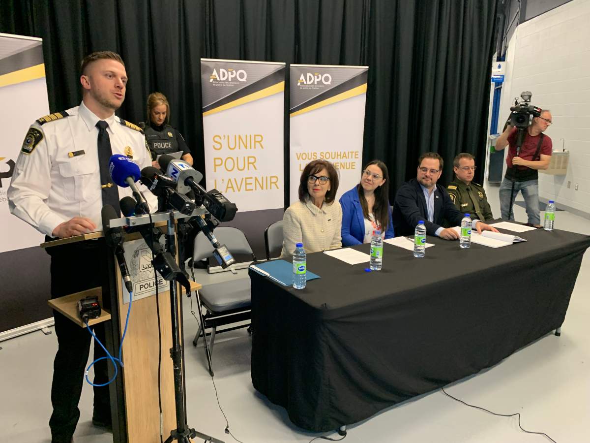 Police officers joined forces with cycling and pedestrian 
advocates to promote road safety.