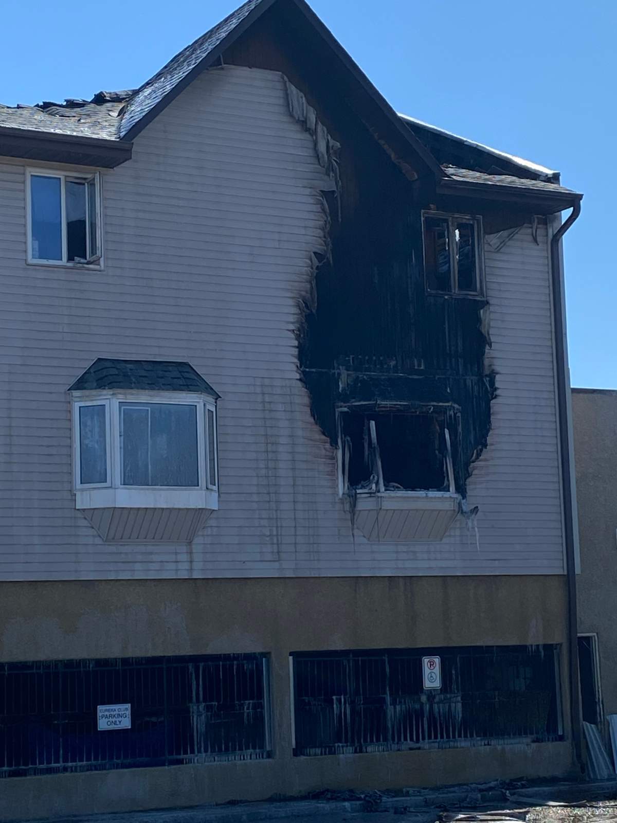 The aftermath of the fire along Wascana Street.