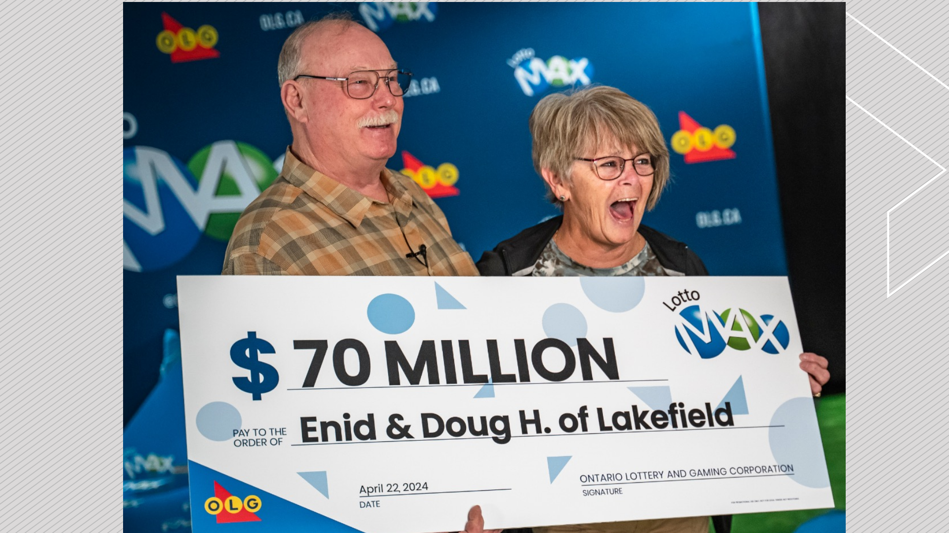 Ontario couple celebrates $70M Lotto Max win after keeping it secret for 2 months