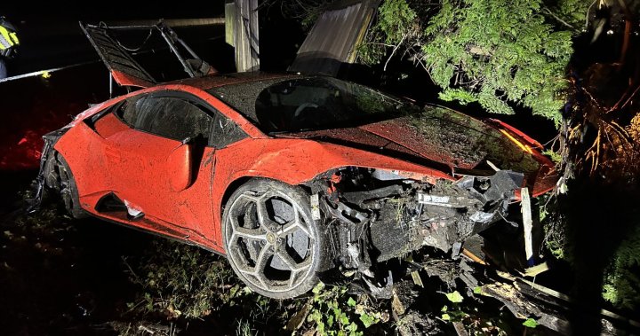 Катастрофата на Lamborghini Huracan в Западен Ванкувър повдигна обвинения за 13-годишен шофьор