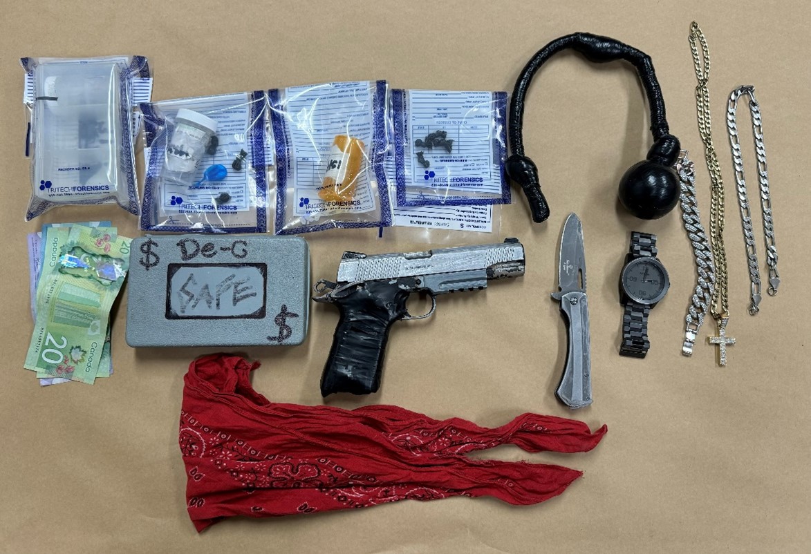 Three people were arrested and face multiple drugs and weapons charges after being pulled over in Opaskwayak Cree Nation, Man.