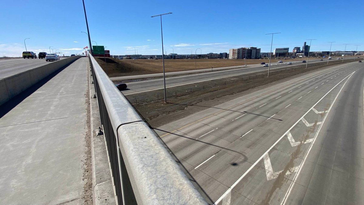The Rabbit Hill Road overpass of Anthony Henday Drive in southwest Edmonton on Wednesday, April 3, 2024.