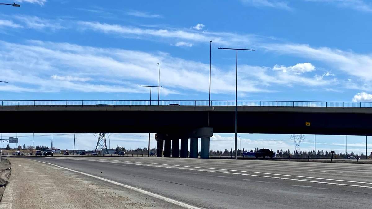 The Rabbit Hill Road overpass of Anthony Henday Drive in southwest Edmonton on Wednesday, April 3, 2024.