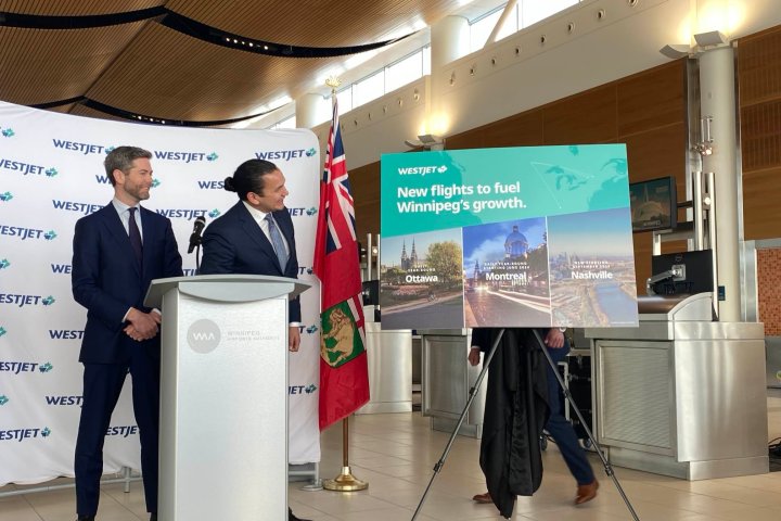 ‘Something exciting happening’: Winnipeg airport, WestJet add new direct flights