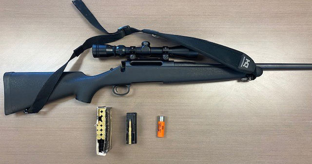RCMP in Nelson House confiscated this rifle.