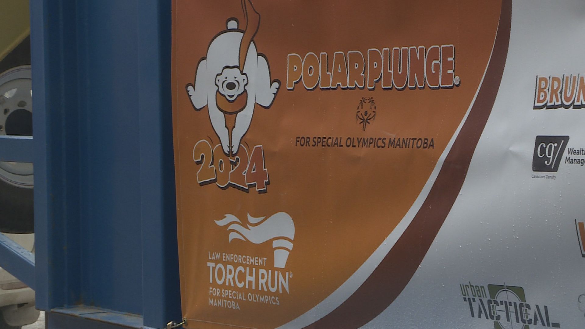 Around 60 people jumped into a pool of freezing water, in support of Special Olympics Manitoba.