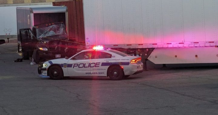 Driver killed after striking parked trailer in Mississauga parking lot