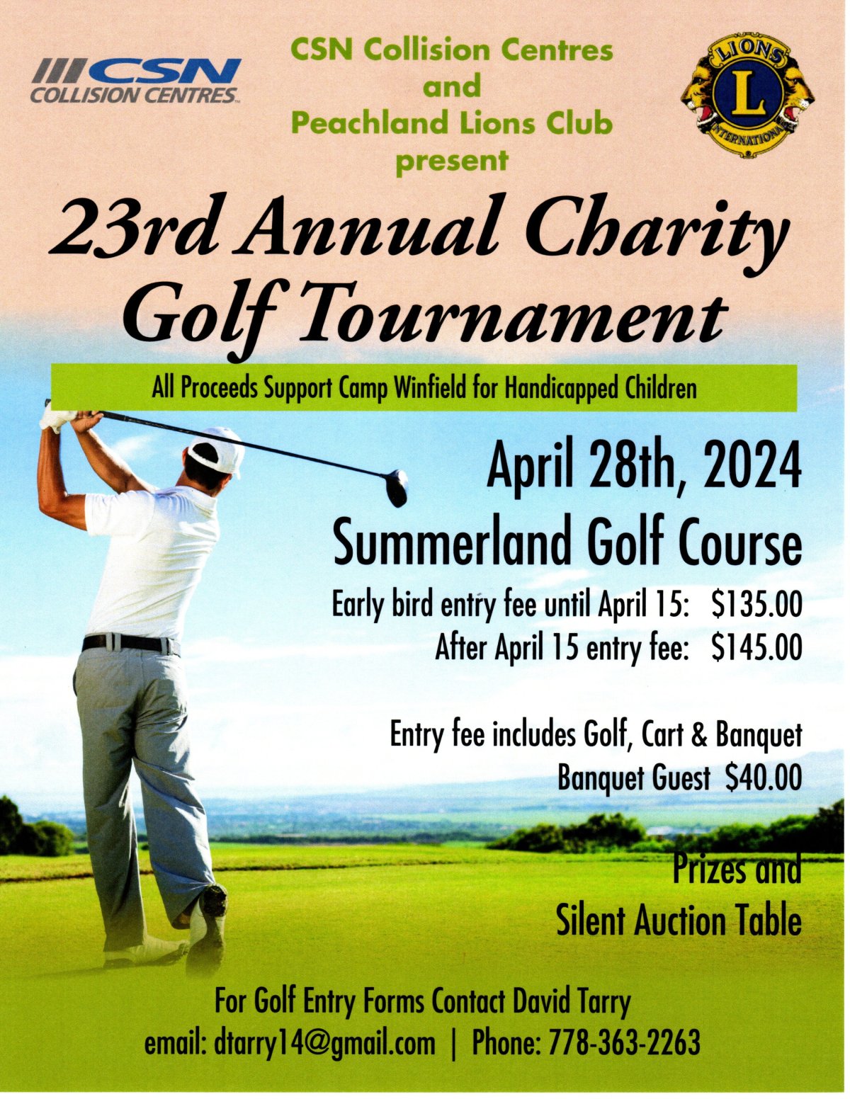 23rd annual CSN Collisions and Peachland Lions charity golf tournament - image