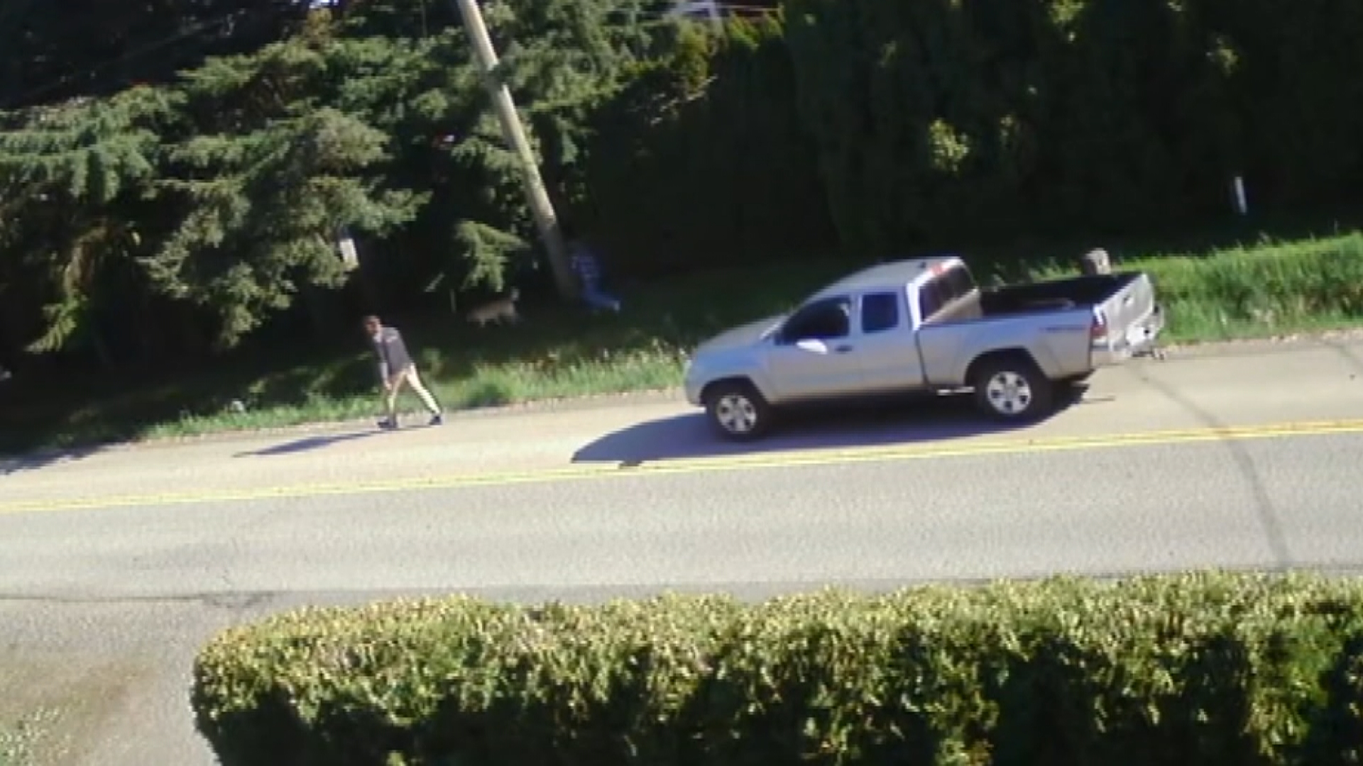 Caught on video: B.C. firefighter survives hit-and-run outside his own home