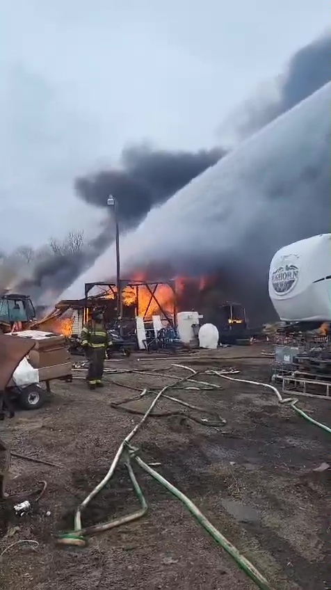 Fort Road fire on April 16. 2024