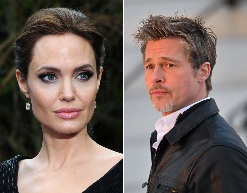 Angelina Jolie, left, and Brad Pitt, right.