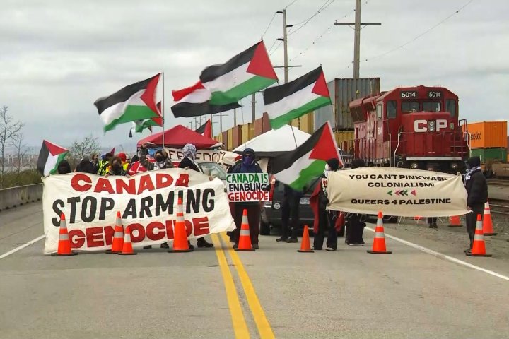 Pro-Palestinian protest shuts down Deltaport