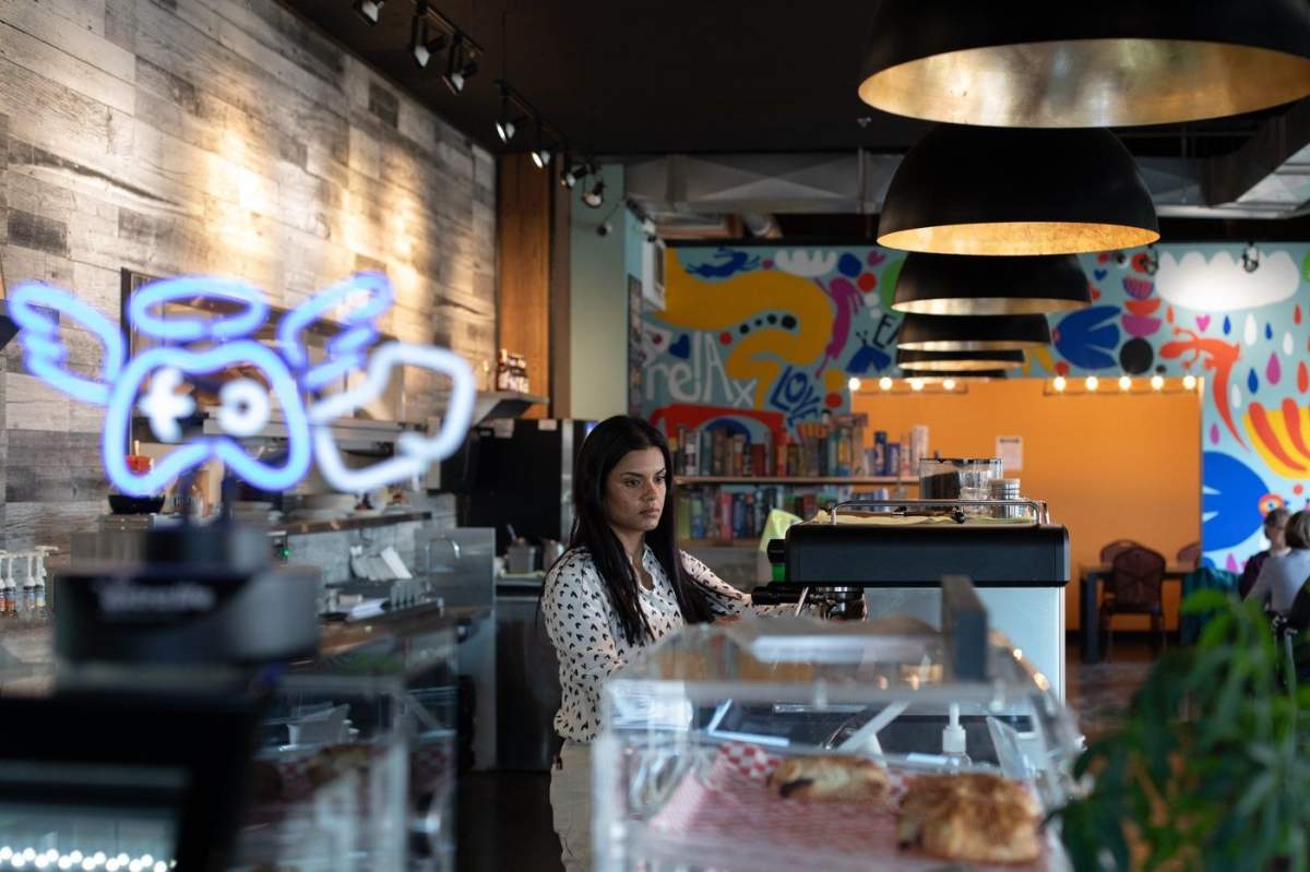 Owner Sarah Thapa works at Avenue Eatery and Café in Fort McMurray, Alta., on Thursday, April 25, 2024. Many businesses have felt the strain of the pandemic, natural disasters and the oil crash.