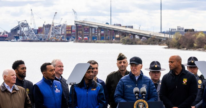 Срутването на моста в Балтимор: Байдън обикаля мястото на останките, казва, че нацията „пази гърба ви“