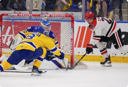 Blades tie series with overtime win