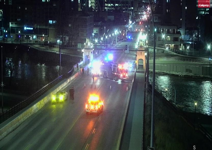 A woman in her mid-20s was struck by a vehicle and killed on Calgary's Centre Street Bridge Sunday, April 21, 2024, according to police.