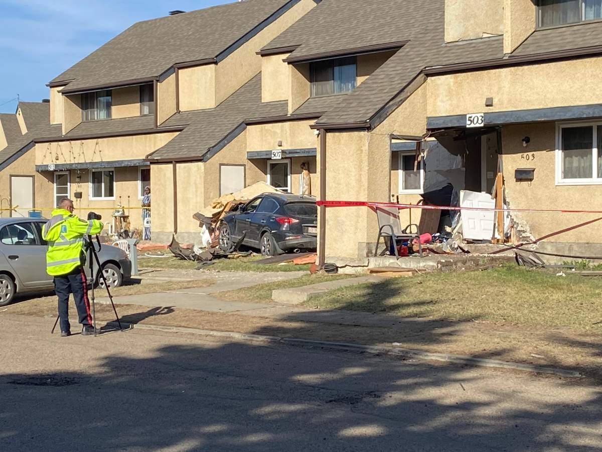 A spokesperson for Edmonton Fire Rescue Services (EFRS) said crews were called to the scene, near Heritage Road and 40 Street, around 8:40 a.m.
