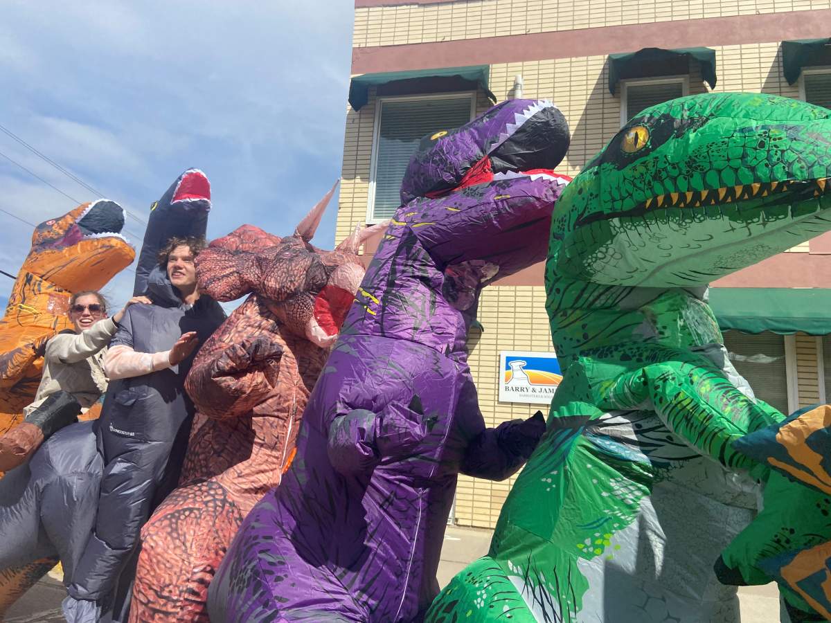 Drumheller is looking to break a world record for the most people dressed in dinosaur costumes.