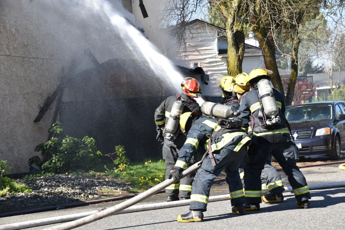 Firefighters in Langley were battling a multi-house fire, Saturday morning.