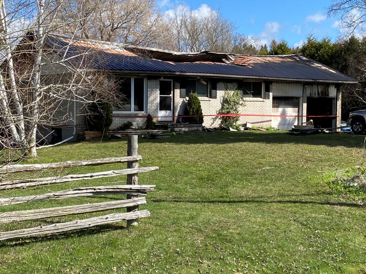 Emergency crews were called to a fire at a home between Hwy. 37 and Plumpton Road around 3:30 a.m. Monday.