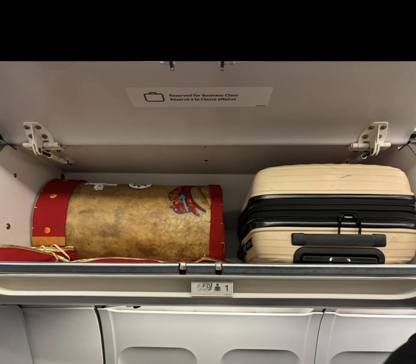 Cindy Woodhouse Nepinak says she’s never had an issue storing her Assembly of First Nations headdress on flights in the past.