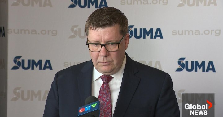Премиерът на Саскачеван изнася реч на конгреса SUMA 2024 в Реджина