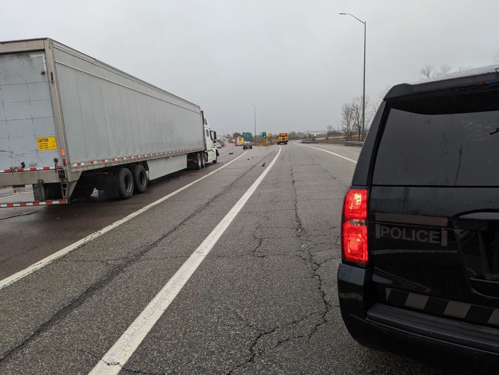 A truck driver is facing charges in connection with a multiple-vehicle crash that included a school bus along Hwy. 401 near Napanee Friday.